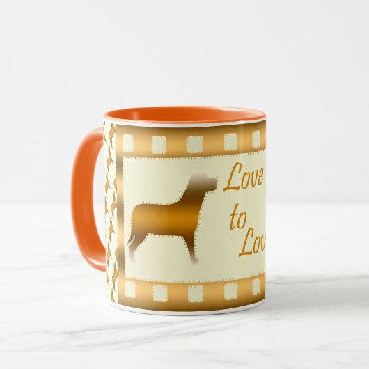 Mug Love Elegant Moderne Populaire Meilleur Coeur (Devant gauche)