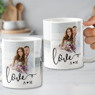 Mug Love Elegant Script Couple 3 Photo