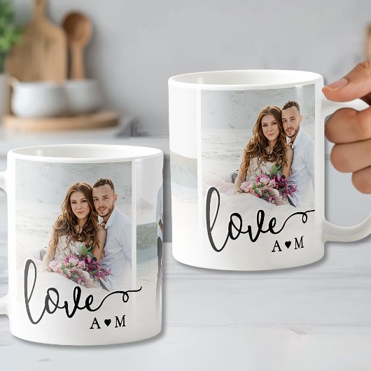 Mug Love Elegant Script Couple 3 Photo