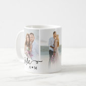Mug Love Elegant Script Couple 3 Photo (Devant gauche)