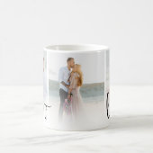 Mug Love Elegant Script Couple 3 Photo (Centre)