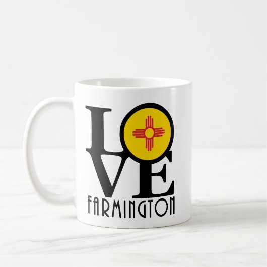 Mug LOVE Farmington Nouveau-Mexique 11oz (Gauche)