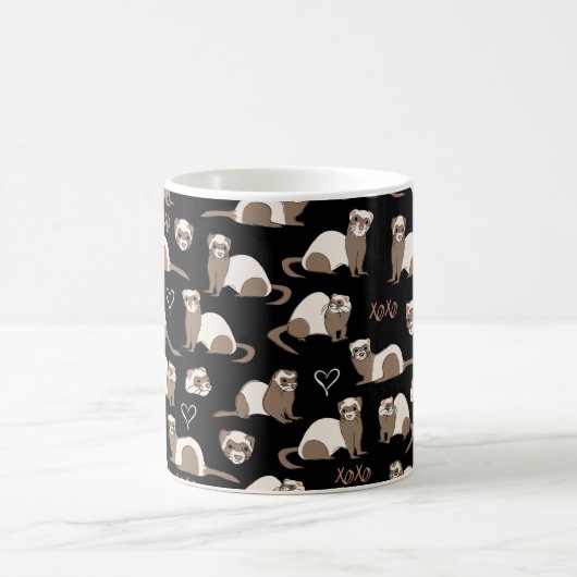 Mug Love Ferrets - Noir (Centre)