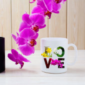 Mug LOVE Floral Typography 