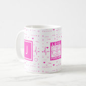 Mug Love forever Customize it with your initials (Devant gauche)