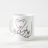 Mug Love forever – pinky promise line art (Devant gauche)