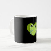 Mug Love Frogs| Cadeaux cardiaques de la grenouille Cu (Devant gauche)