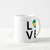 Mug Love - Gabon Drapeau (Devant droit)