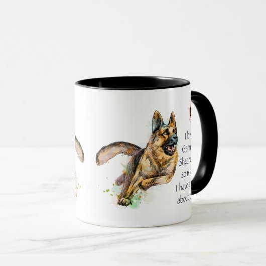 Mug Love German Shepherd Dog (Devant droit)
