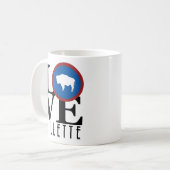 Mug LOVE Gillette Wyoming 11oz (Devant gauche)