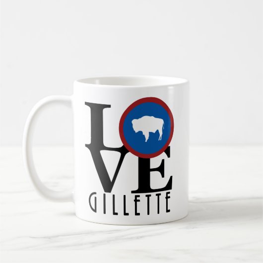 Mug LOVE Gillette Wyoming 11oz (Gauche)