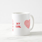 Mug love girl (Devant droit)