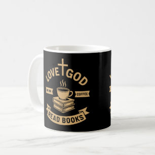 Mug Love God Drink Cafee Lire les livres Christian