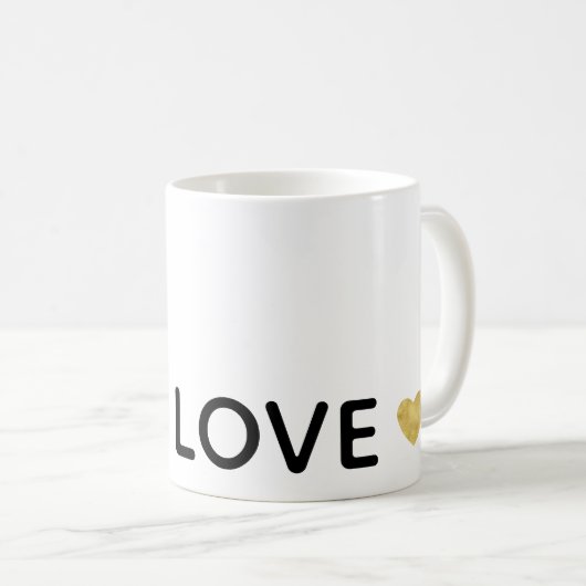 Mug Love Gold Heart (Devant droit)
