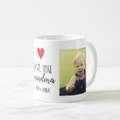 Mug Love Grandma Don Photo Collage Texte (Devant droit)