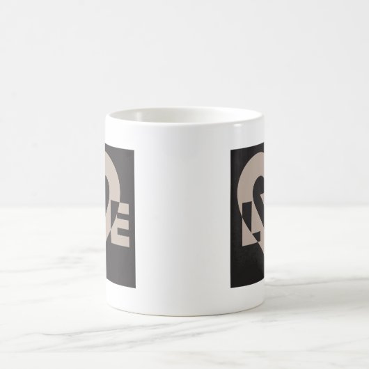 Mug Love Grey sur Black (Centre)