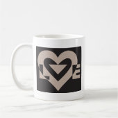 Mug Love Grey sur Black (Gauche)