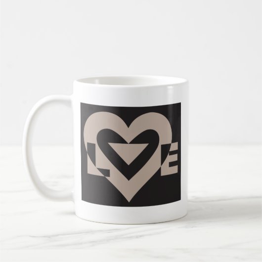 Mug Love Grey sur Black (Gauche)