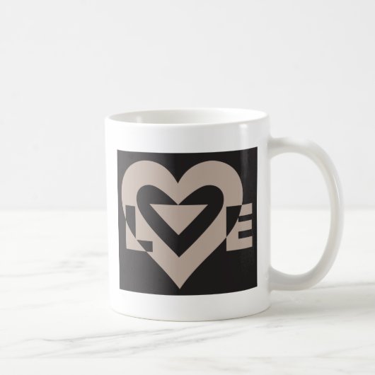Mug Love Grey sur Black (Droite)