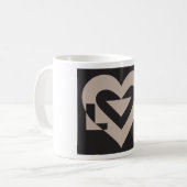Mug Love Grey sur Black (Devant gauche)