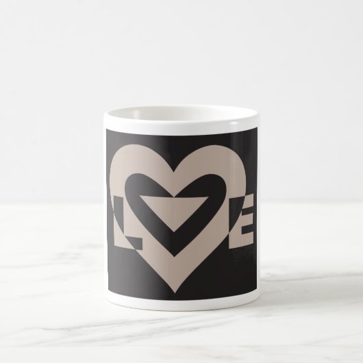 Mug Love Grey sur Black (Centre)