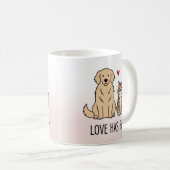 Mug Love Has Paws | Cute Minimalist Dog and Cat Illust (Devant droit)