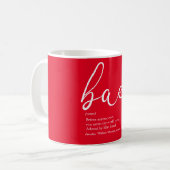 Mug Love Heart Bae Définition Élégant Script (Devant gauche)