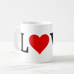 Mug LOVE Heart Classic Simple Élégant
