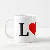 Mug LOVE Heart Classic Simple Élégant (Gauche)