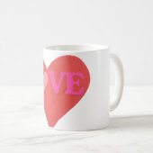 Mug  LOVE Heart Cute Typography  (Devant droit)