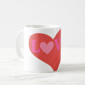 Mug  LOVE Heart Cute Typography  (Devant gauche)