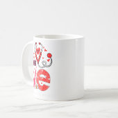 Mug Love Heart Stethoscope Healthcare Worker Funny Val (Devant gauche)