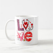 Mug Love Heart Stethoscope Healthcare Worker Funny Val (Gauche)