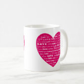 Mug Love Heart Word (Devant droit)