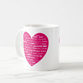 Mug Love Heart Word (Devant gauche)