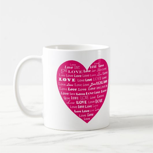 Mug Love Heart Word (Gauche)