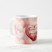 Mug Love Hearts Burning Flame Candle (Devant gauche)