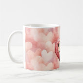 Mug Love Hearts Burning Flame Candle (Gauche)