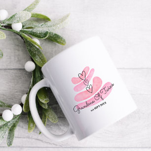 Mug Love Hearts Pink Watercolor