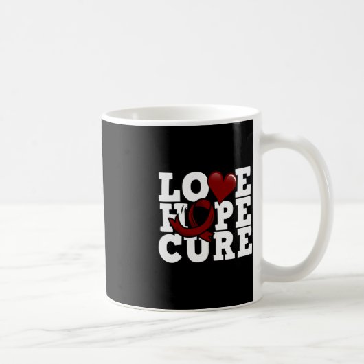 Mug Love Hope Cure - Sensibilisation aux cellules de f (Droite)
