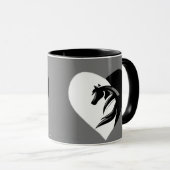 Mug Love Horses Logo avec Coeur (Devant droit)
