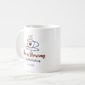 Mug Love is Brewing marron bleu enterrement de vie de (Devant gauche)