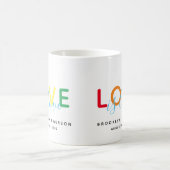 Mug Love is Love Rainbow Typography (Centre)