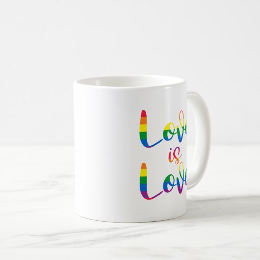 Mug Love Is Love Script Gay pride (Devant droit)
