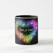 Mug Love is love | spray paint rainbow heart | pride (Centre)