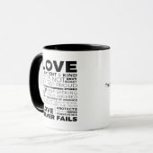 Mug Love Is Patient And Kind Does Not Envy Boast Class (Devant gauche)
