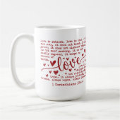 Mug Love Is Patient Bible Verse 1 Corinthians 13 Love (Gauche)