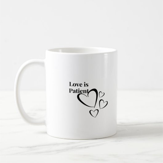 Mug Love Is Patient Calm Aesthetic (Gauche)