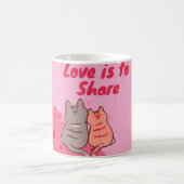 Mug  Love Is to Share Cute Cats  (Centre)