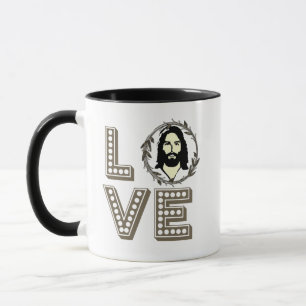 Mug Love Jesus Coffee Mug, citations bibliques populai